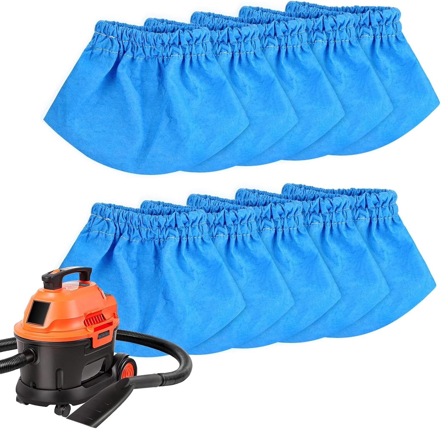 10 Pack VRC2 Cloth Filters for Vacmaster 1.5-3.2 Gallon Wet Dry Vacuums