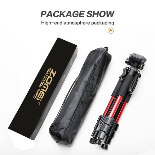 Zomei Treppiede per fotocamera portatile in alluminio e piastra QR testa panoramica per fotocamera DSLR DV - Foto 8 di 18