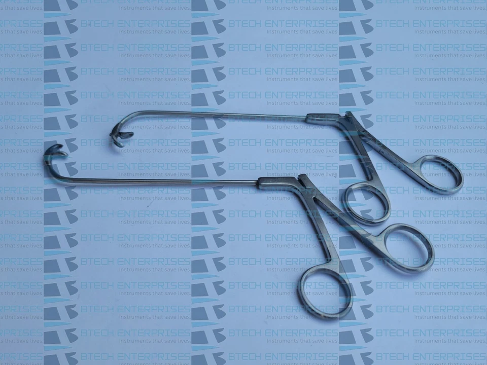 Pinzas de agarre nasal sinusal curvadas hacia abajo/hacia arriba rinoscopia otorrinolaringólogo Fess Foto 4 de 4