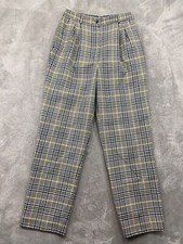 Vintage Pendleton Pants Women's 10 Petite Plaid Tartan Wool Academia Made In USA