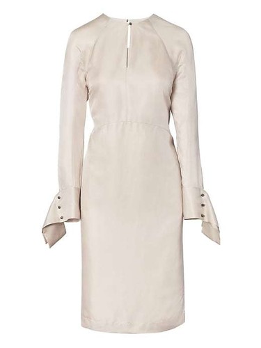 Banana Republic Heritage Silk Seamed Midi Sheath Dress, Luxe Gray, Size XS, NWT - Picture 3 of 3