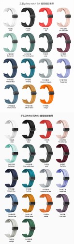 Premium Magnetic Silicone Folding Buckle Watch Strap Band 18 20 22mm Waterproof - Picture 7 of 27