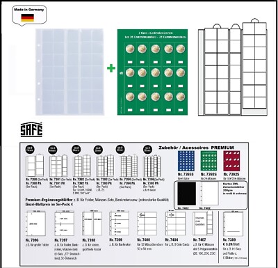 1 Safe 7393S Coin Sheets 2 EURO + Printed Pages For Self-Designing