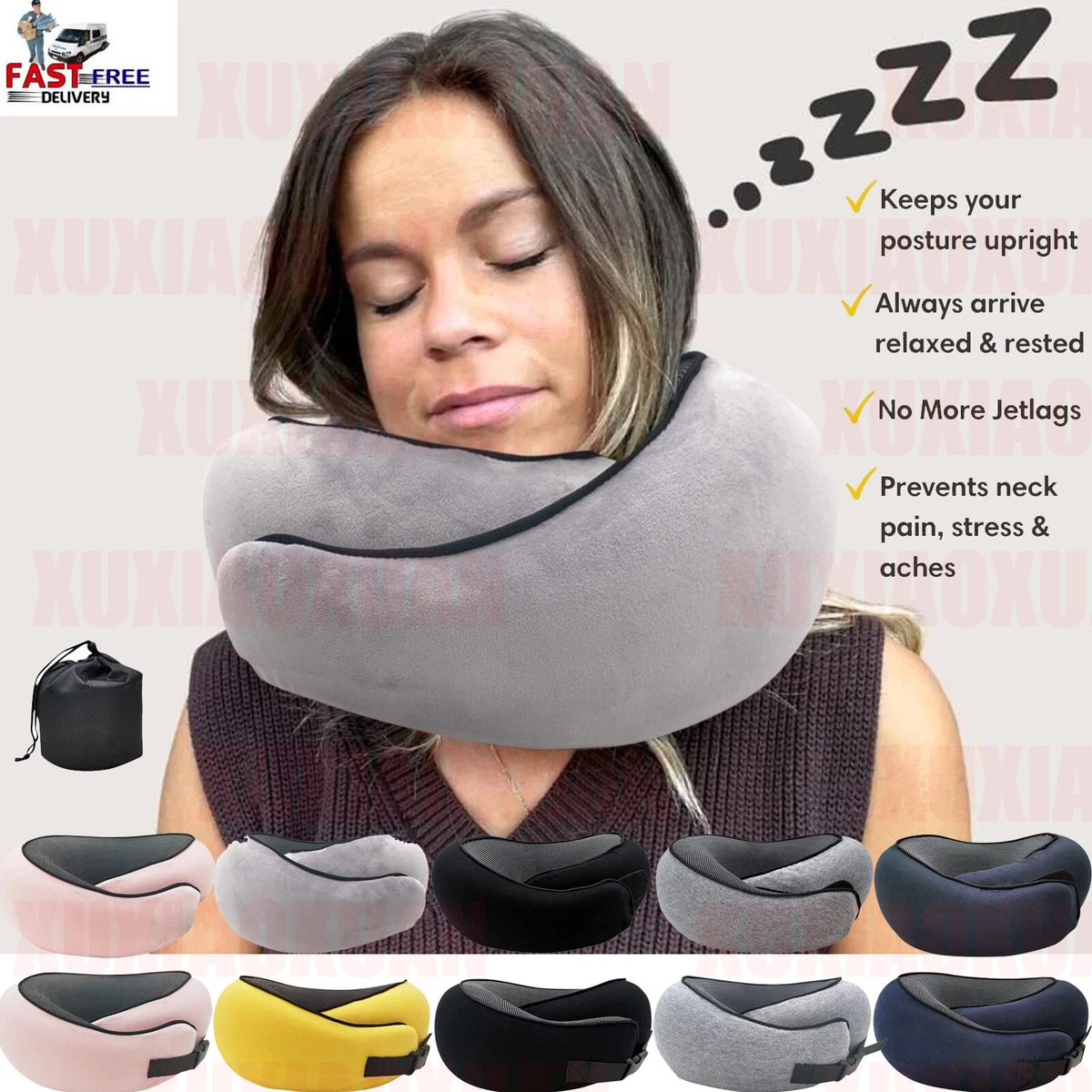 Travel Pillow Memory Foam U-shaped Cervical Neck Pillow Lightweight Take A  Nap