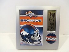 DENVER BRONCOS DIGITAL PICTURE FRAME CLOCK