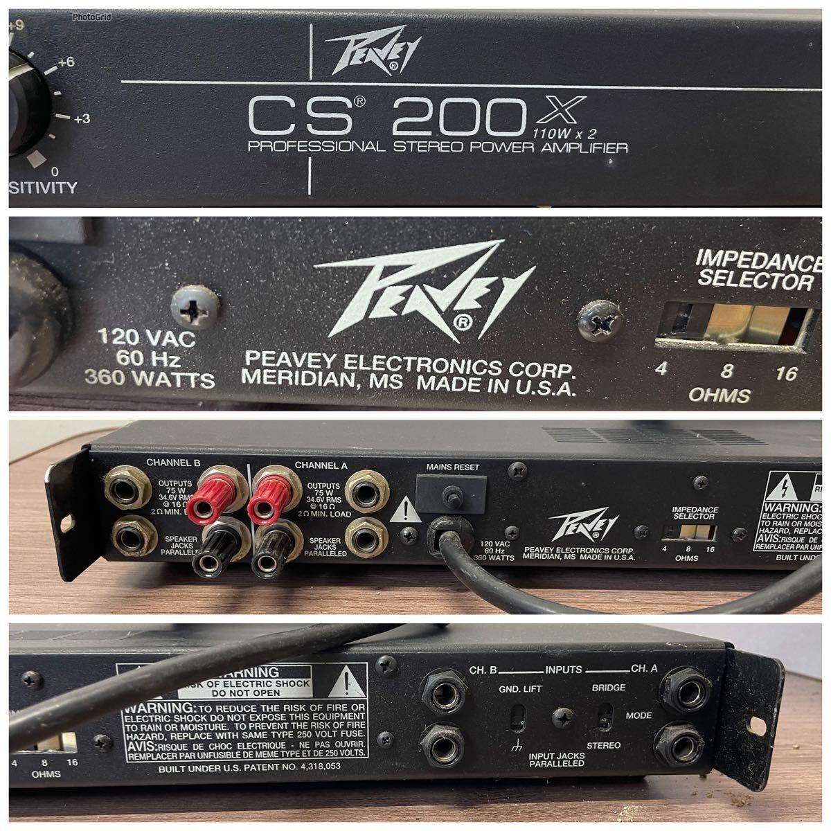 動作OK◎ PEAVEY CS200X ステレオパワーアンプ ピーヴィー Buy Peavey CS200X Professional Stereo Power Amplifier Amp