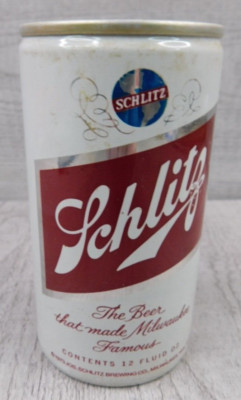 Schlitz The Beer That Made Milwaukee Premium Pull Tab Aluminum Beer Can empty