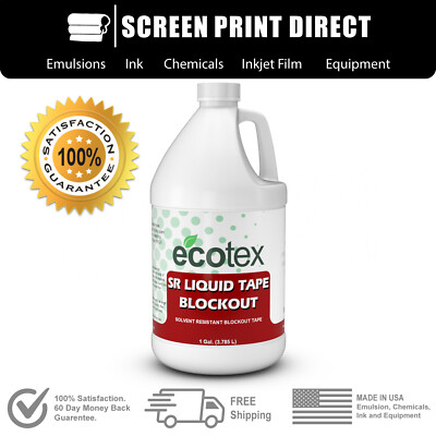 Ecotex  Liquid Tape Block Out - Solvent Resistant Block Out - Gallon/ 128oz