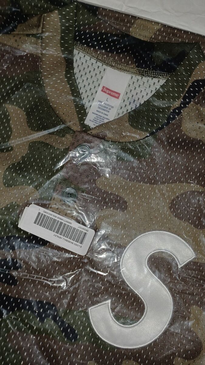 Size L - Supreme S Logo Baseball Henley (Woodland Camo)(FW24 Size L - Supreme S Logo Baseball Henley (Woodland Camo)(FW24