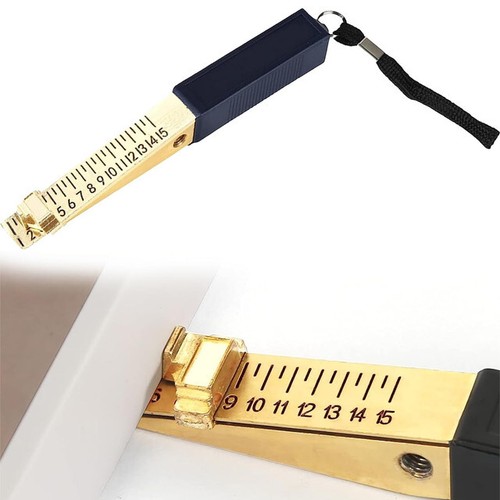 Fire Door Gap Measuring Tool 1-15mm Vernier Feeler Gauge for House Engineering - Picture 1 of 7