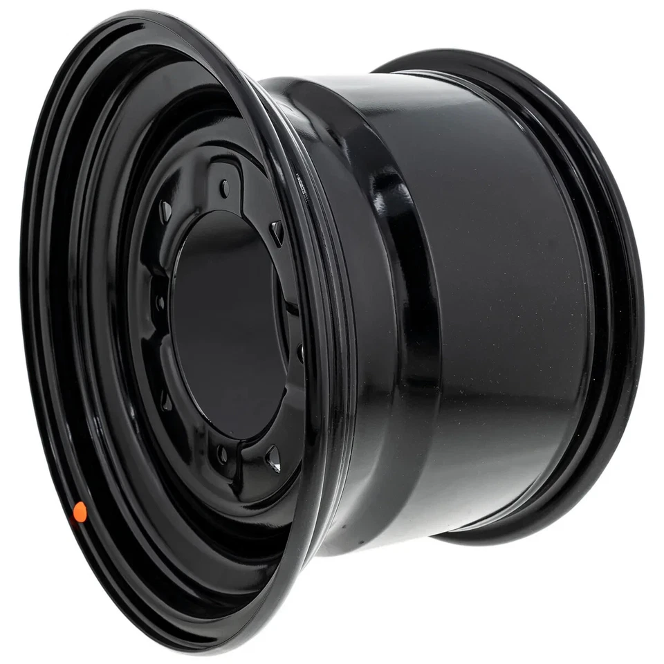 Llanta trasera Polaris 1523444-067 negra brillante 900 lb 12x8 Ranger 500 570 2007-2023 dirección asistida eléctrica Foto 2 de 2