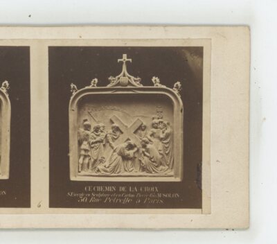 Cechemin de la Croix Paros France  Solon Stereoview c1860