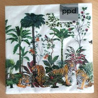 Cocktail Servietten Tiger Summer Motto Party 20 St 25X25 Cm Neu