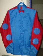 HORSE RACING JOCKEYSILKS THIS DESIGN-YOU CHOOSE COLORS NYLONorSATIN SURGED SEAMS