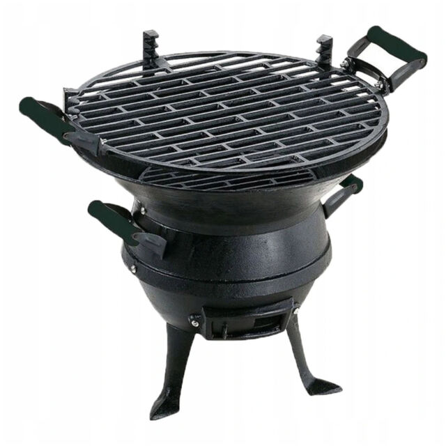 Griglia con griglia in ghisa grillmaster griglia party portatile da 35 5 cm - Griglia con griglia in ghisa grillmaster griglia party portatile da 35 5 cm -