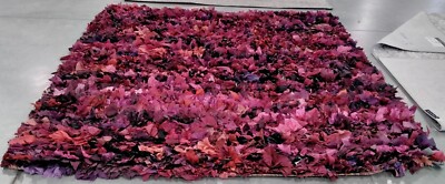 FUCHSIA / MULTI 8' X 8' SQ Broken Thread Rug Reduced Price 1172742723 SG951F-8SQ
