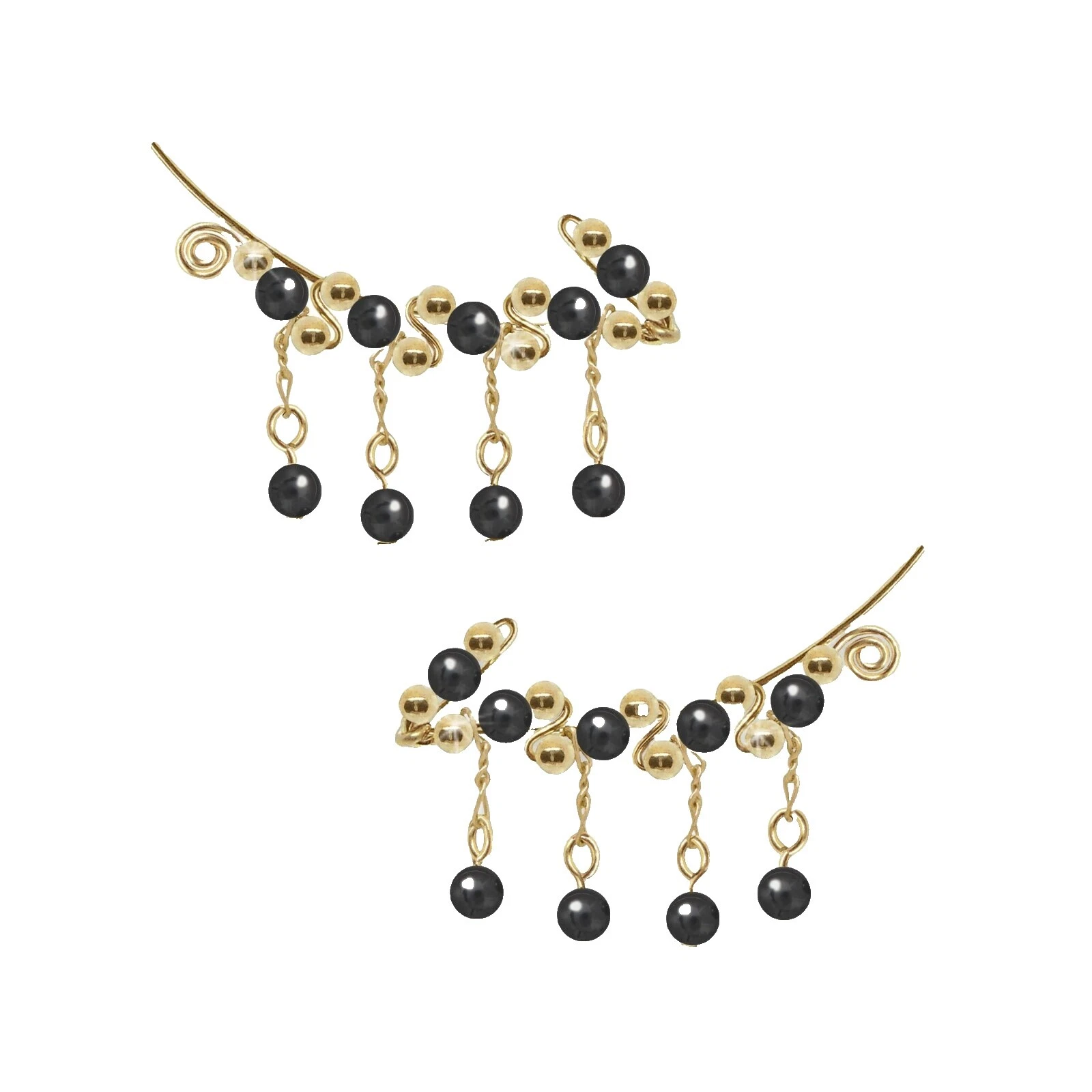 Joyería de moda llena de oro amarillo hematita