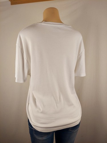 Michael Kors T-Shirt women's Size medium Short Sleeve white Top Relaxed fir - Picture 7 of 8