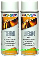 2X400Ml Hochtemperatur Hitzefest Hitzelack Weiss HitzebestäNder Thermolack Weiß