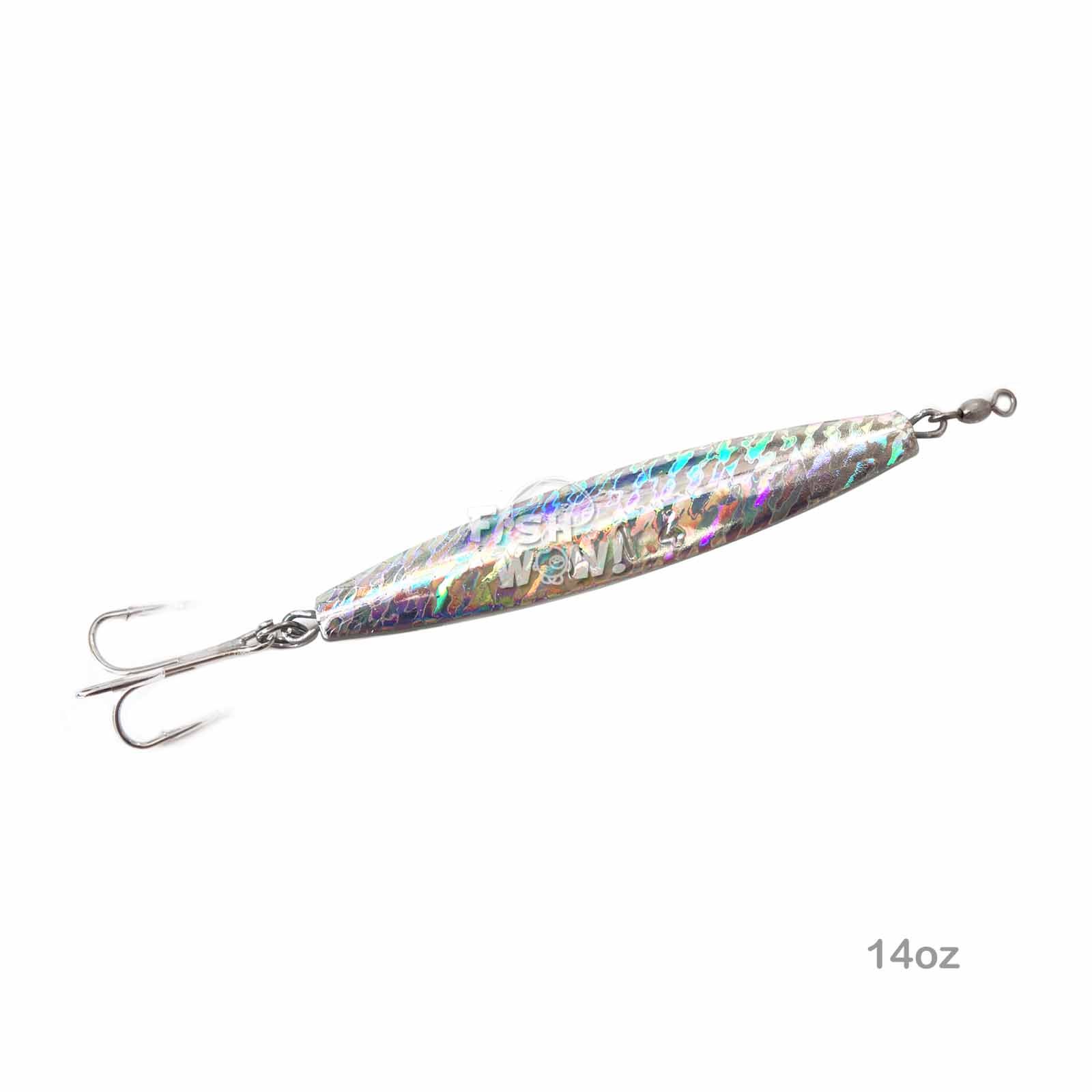 20pcs 14oz Fishing Diamond Jig Mylar Holographic Laser w/ Treble Hook Heavy Bait - Image 7