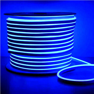 USA 110V 164ft LED Neon Rope Strip Lights Waterproof Home Garden Building Decor