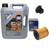 MotoröL Set 5W-30 5 Liter + ÖLfilter SH 4784 P + Schraube FüR Opel Omega Sintra