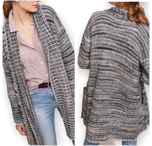 Anthropologie Akemi + Kin Wasilla Small Long Cardigan Alpaca Blend Pockets Boho