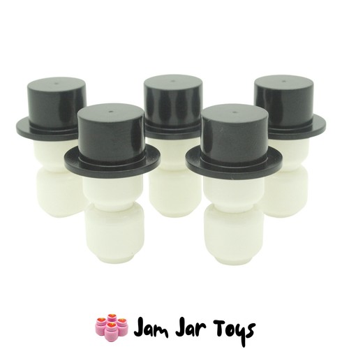 LEGO Black Top Hats Groom / Snowman / City 5 x NEW For Minifigure HG10