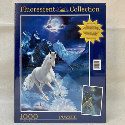 Clementoni - Fluorescent Collection - The White Stallion - 1000