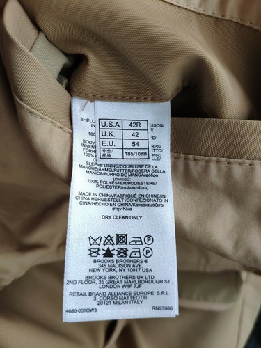 Brooks Brothers raincoat/mac men's light brown sizes 42, 44, 46, 48R running big - Picture 10 of 14