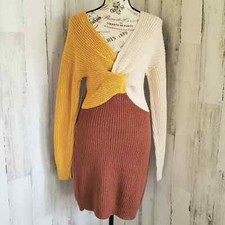 NWT ALMOST FAMOUS COLOR BLOCK SWEATER DRESS