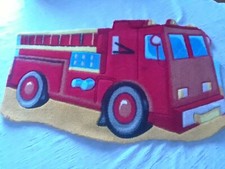 Firetruck rug 32 X 19.5 inches