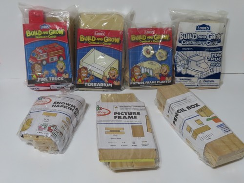 Lot of 7 Lowe’s Build and Grow & Home Depot Kits ASSORTED w Apron Hammer Goggles - Picture 2 of 10