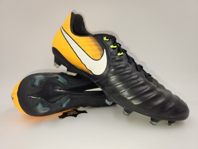 Nike Mens Rare Tiempo Legacy III FG 897748 008 Black Yellow Soccer