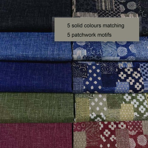 Japanese Fabrics Cotton Patchwork One Yard Unit retro style Japanese motif boro - Picture 17 of 21