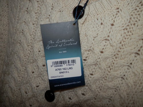 NEW Aran Woollen Mills Knitted Sweater Kids 100% Merino Wool Large Ireland 4059 - Picture 9 of 15