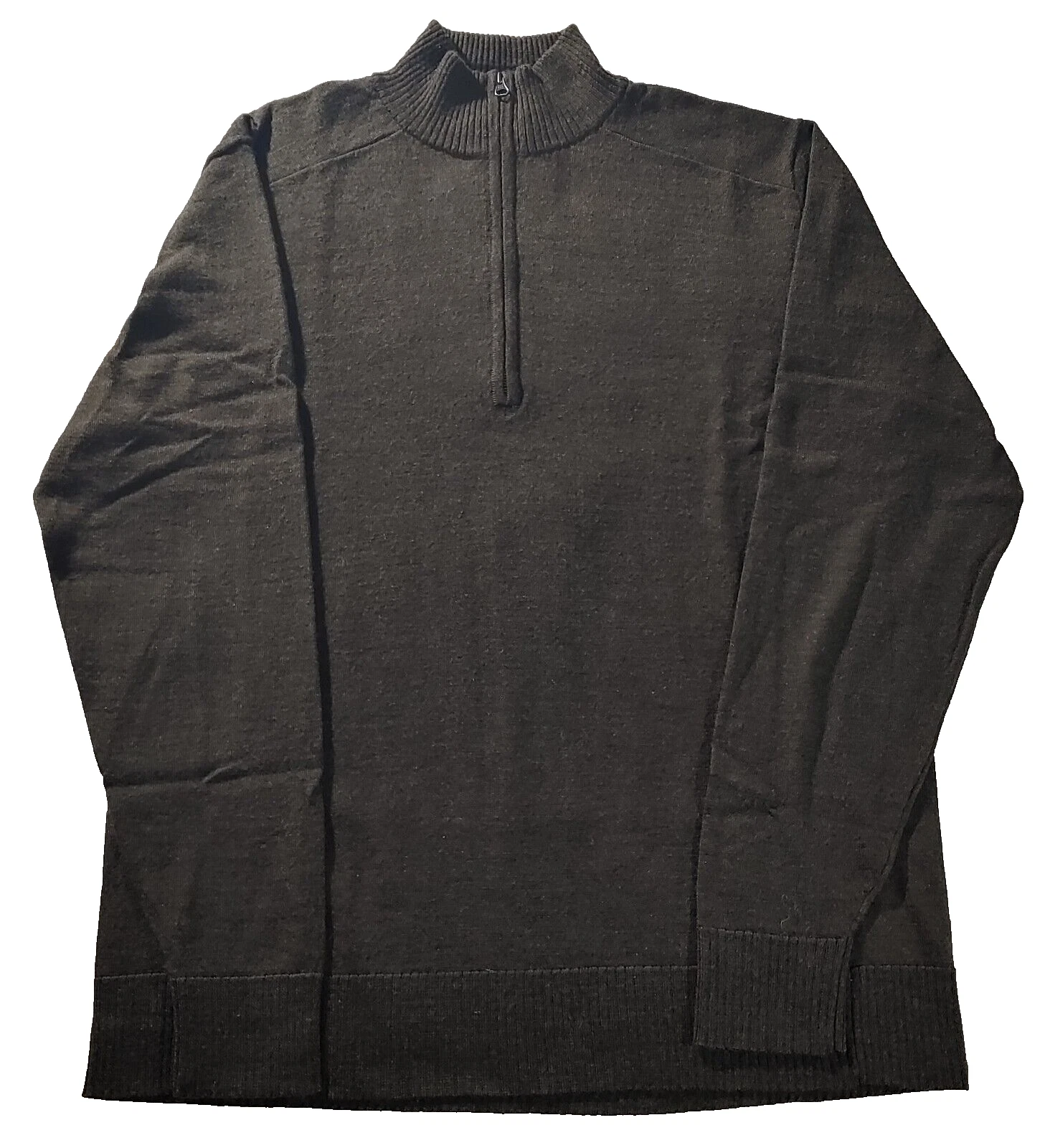 smartwool 1/4 zip dark forrest merino pullover long sleeve sweater