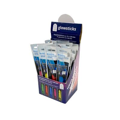 KNIXS 25er Display inkl. 25 Power-Knicklichter - Spezialhaken - 5-Farb-Mix