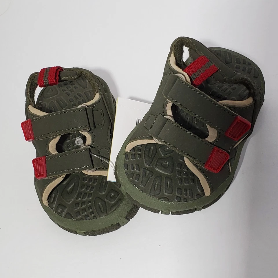 Gymboree Baby Boy Sandals Size 1 Army Green Vintage 2004 - Image 4 of 4