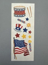 Mrs. Grossman's Stickers | PATRIOTIC AMERICAN FLAG | ‘00 Creative Memories