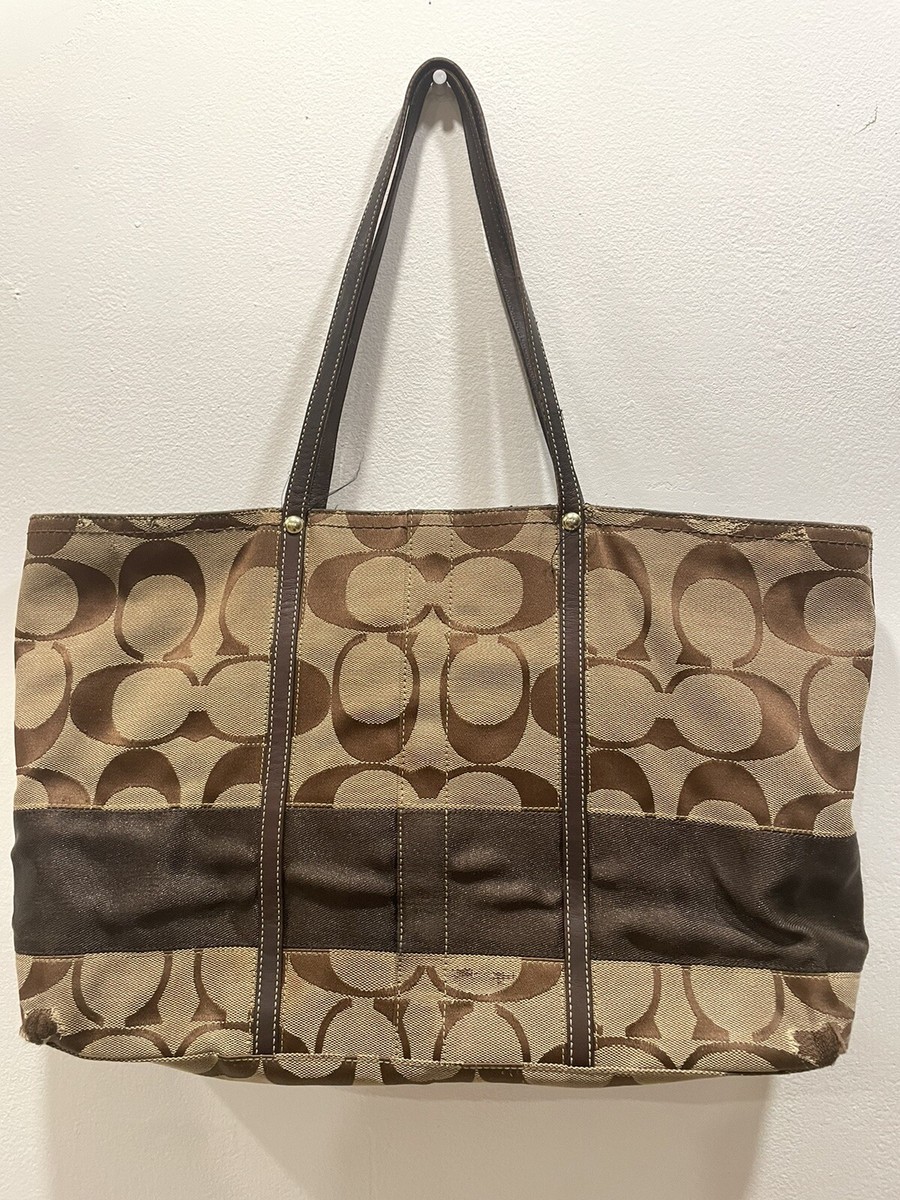 Coach Canvas Tote Brown/khaki #Co766-11099 | eBay