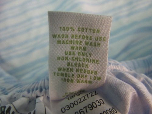 Circo Blue Stripe Fitted Crib Sheet nwop blue white striped - Picture 5 of 5
