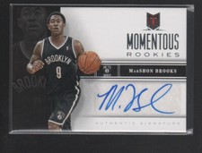 MarSHON BROOKS 2012-13 PANINI MOMENTUM MOMENTOUS ROOKIES AUTO CARD #3
