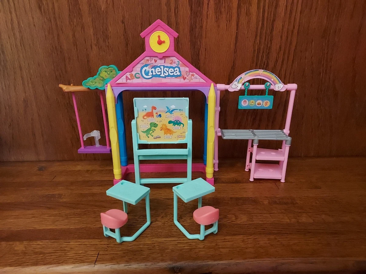 Barbie Club Chelsea School Playset Classroom Lunch Cafeteria Playground Set