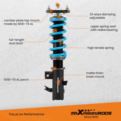 Coilovers 24 Level Damper Kit for Honda Civic 2012-2015 /Acura ILX 2013-2015 - Picture 6 of 12