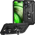 COVER PER APPLE IPHONE 14 PRO CUSTODIA ANTIURTO RIGIDA MAGNETICA ARMOR RING NERA