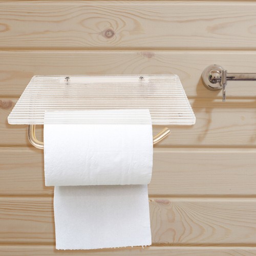 Wall Mounted Paper Towel Holder Toilet Bathroom with Shelf Cabinet - Picture 12 of 12