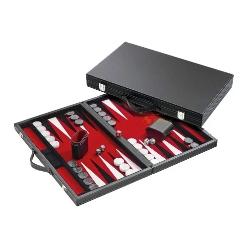 Backgammon - Koffer - Stelios - Kunstleder - groß - Bild 4 von 4