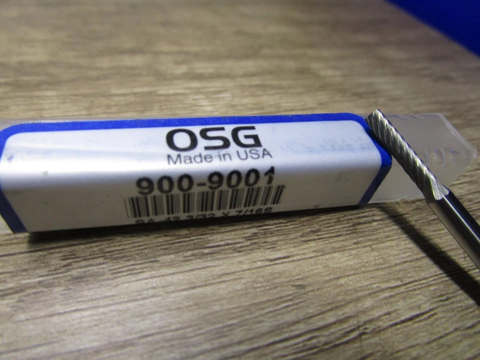 3/32" x 7/16" 1/8" Shank Dia SA Cylindrical - No End Cut Single Cut Carbide Burr - Image 2 of 2