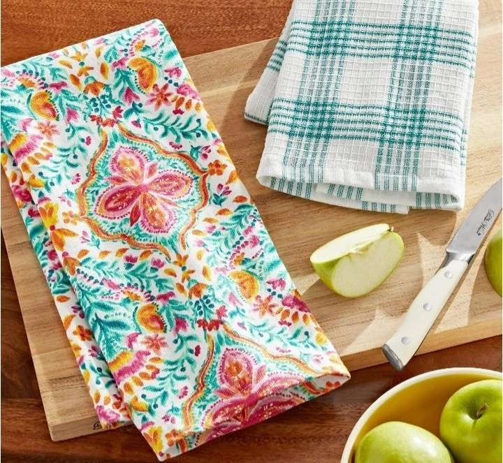 Pioneer Woman Folk Geo Kitchen Towel Set 2 Piece 16"x28" - Image 2 of 4